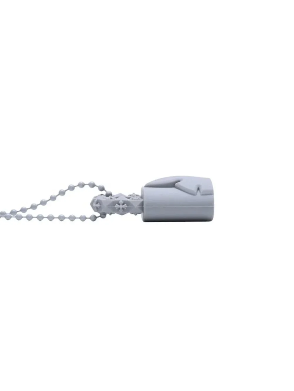 Chrome Hearts Padlock Flerknee Silicone Rubber Necklace Gray Ball Chain
